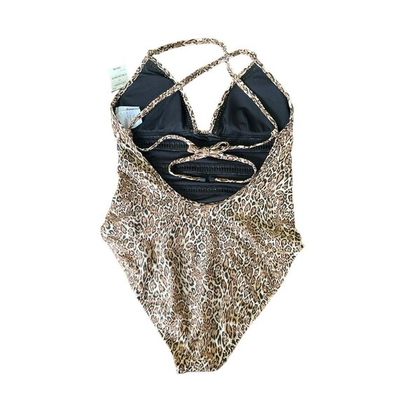 Bar III Bonita Cheetah One Piece Swimsuit Bathing Suit Size Small - Picture 2 of 4